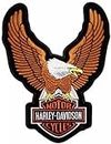 SUMA SHOP Maxi Patch Groß XL Patch American Adler Adler 24 x 34 cm Brown Harley Davidson Jacken Jacken Logo American Eagle zum Aufbügeln Biker Sportster 883 1200 Dyna