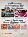 Alfombra Ozite Town Terrace 1966 anuncio impreso vintage Vectra fibra olefina barcos patios