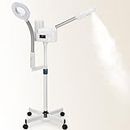 Professional Facial Steamer with 5X Magnifying Lamp, 2 in 1 Facial Steamer Upgrade PTC Heating, Esthetician Steamer Ozone Mist Face Steamer for Salon Spa Beauty Skin Care