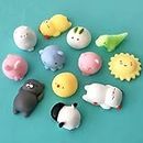 LABEAUTE Kawaii Mochi Squishy Toys - Mini Animal Stress Relief Squishies for Kids' Birthday Party Favors (Random, 5 Pack)