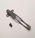 Bead Blasted Gray Titanium Pocket Clip For Benchmade 3300 Infidel 3350 Mini-Infidel OTF