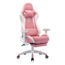 Sedia da gioco rosa con poggiapiedi sedile spesso sedie da gioco ergonomiche