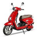 EOX E1 Electric Scooter | Non RTO | 80-100Km/Charge | Battery 32AH 72V BLDC Motor Battery (Lead Acid Battery, Red)