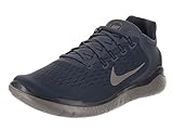 Nike Men's Free RN 2018 Running Shoes (9.5, Navy/Grey)