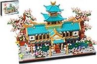 OundarM Mini Chinese Classical Garden Building Blocks Set, Cherry Blossom Botanical Collection Building Set for Adults, 14+ Teens, Home Decor Accessories, NOT Compatible with Lgo (2350 Pcs)