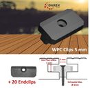 WPC Clips 5/7/7,5mm Fugenbreite Abstandhalter Montageklammer+20Endclips GRATIS