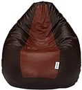 Amazon Brand - Solimo XXXL Bean Bag Cover Without Beans (Brown and Tan)