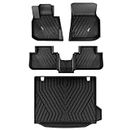 3W 2018-2024 BMW X3 Floor Mats and BMW X3 Cargo Liner, All Weather TPE BMW X3 Accessories Custom Fit for BMW X3 30i M40i 30e X3M BMW M M40i xDrive Car Mats (Only for car Without Spare tire)