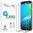 KATIN [2-Pack] For Samsung Galaxy S7 Tempered Glass Screen Protector No-Bubble, 9H Hardness, Easy to Install