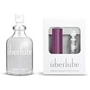 Uberlube Home and Travel Bundle - Eggplant Travel Lube Kit + 55ml Bottle Silicone Lube, Unscented, Flavorless, Works Underwater - 55ml + Eggplant Kit