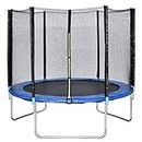 Trampoline 10Ft 12Ft with Enclosure Net Ladder Outdoor Fitness Trampoline PVC Spring Cover Padding for Children and Adults (10FT)