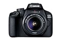 Canon EOS 4000D - Cámara réflex de 18 MP (CMOS, APS-C, 9 puntos AF, filtros creativos, negro - Kit con objetivo EF-S 18-55mm III