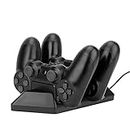 NiTHO PS4 Controller Charger, PS4 Charging Dock Station Compatible with PS4/PS4 Slim/PS4 Pro Controllers, Fast Dual Charging Station for Playstation 4 Controller - Black