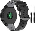 Zitel® Watch Band Compatible with Garmin Forerunner 735XT 220 230 235 235 Lite 620 630, Approach S20 S6 S5 Replacement Sport Strap - Black