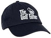 Ann Arbor T-shirt Co. The Golf Father | Funny Saying Golfing Cap, Golfer Low Profile Dad Baseball Hat Black