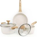 Nonstick Cookware Excilon |Home Kitchen Ware Pots & Pan Set with Saucepan Frying