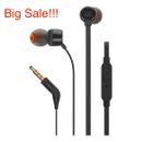 JBL T110 In Ear Wired Headphones With Button Mic/Remote - Black