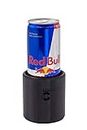 Universal Car Cup Holder Adapter for All Skinny Can Sizes - Fits Red Bull, Energy Drinks & More - Anti-Spill, Secure Fit (Black)