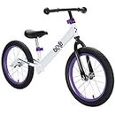 Bixe Aluminum Balance Bike for 5-9 Year Old Toddlers - 16 inch or 40.6 cm Wheels - No Pedal Kids' Training Bikes - Lightweight Bicycle for 5+ Boy or Girl - Purple