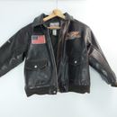 Avirex Faux Leather Varsity Jacket Size S 8 / 10 American Eagles Squadron 332