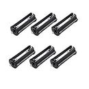 QMseller Cylindrical Battery Holder Battery Storage Case for 3 x 1.5V AAA Batteries Flashlight Torch Black - (6 Pcs)