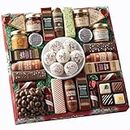 The Swiss Colony 27 Favorites Food Gift Box - Assorted Cheeses, Chocolates, Candies, Petits Fours, and Summer Sausage Meats - Holiday Red Box