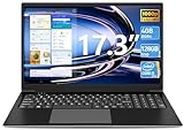 SGIN Laptop, 17.3 Inch Laptops Computer with Intel Core i3 Processor (up to 2.4 GHz), 4GB DDR4 128GB SSD Notebook, Webcam, Mini HDMI, USB3.2 * 2, Dual WiFi, Type-C (WiFi)
