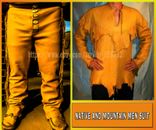 Native American Pants & Shirt Genuine Leather Fringes Western Hunting Suit