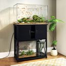 TC-HOMENY 29 Gallon Aquarium Stand with Cabinet & Power Outlets Fish Tank Stand