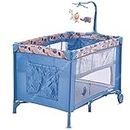 Baybee Baby playpen Playard - Cradle for Baby Smart Folding Baby Cot Portable Travel Baby Bed Cot - Convertible Crib for Kids (Pack N Play Blue)