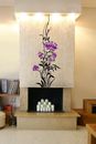 Adesivo decalcomania da parete gigante fiori design floreale camera da letto 20 cm x 50 cm ADESIVO SCOPA