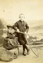 France Tourcoing Boy & Hoop Toy Children Game Old Cabinet Photo Dubus 1900