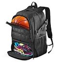 BROTOU Basketball Bag Backpack, Backpacks for Sports Soccer Volleyball Football Gym Backpack with Shoe & Ball Compartment