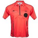 Murray Sporting Goods USSF Pro-Style Soccer Referee Jersey - Short Sleeve | Officials Short Sleeve Soccer Referee Shirt (Red, Small)