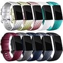 Gogoings Bracelet Compatible pour Fitbit Charge 3/Charge 4 Edition Speciale Femme Homme, Classique Silicone Sport Réglable Remplacement Sangle pour Charge 3 SE