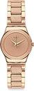 Swatch Women's Quartz Watch with Stainless Steel Strap, Rose Gold, 18 (Model: YSG163G)