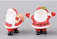 BHOOLU&GOOLU Cute Miniature Santa Claus for Decoration- 2 Pcs Set