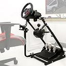 Marada Racing Wheel Stand with Double Gear Panel fit for Logitech,Thrustmaster, G27 G29 G920 G923 T248 T300RS, Steering Wheel Stand Sim Cockpit Stand, Seat Wheel Pedal Shift Not Include
