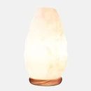 Himalayan Glow White Salt Crystal Lamp, Natural Salt Night Light, Hand Crafted Salt Lamp with Neem Wooden Base, Salt Lamp Bulb,(ETL Certified) Dimmer Switch | 5-7 LB