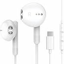 USB C Headphones for iPhone 15 Pro Max 15 Plus USB C Earphones with Microphone in-Ear Headphones Wired Earbuds USB Type C Earphones for Samsung Galaxy S23 Ultra S22 S21 FE S20 A53 A54 A34, Pixel 8 7 6