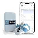 Baby Sleep Oxygen Monitor S2, Oxygen Level, Heart Rate and Movement Tracking, Baby Pulse Oximeter with Bluetooth and Free APP & Real-time Base Station, Paediatric Oximeter fit for 0-3 Years Old