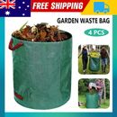 4x 272L Large Garden Waste Bag Lawn Garden Leaf Grass Reusable Duty Rubbish Bag