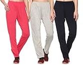 SHAUN Women's Regular Fit Track pant (667NWTP_NXP46_ Multicolor, 3XL - Pack of 3)