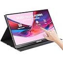 Visual Beat Portable Monitor Touch Screen 15.6'' 1080P USB-C HDMI Computer Display HDR IPS Eye Care Screen 100% sRGB with Smart Cover, Dual Speakers for Laptop PC Mac Phone PS4/5 Xbox Switch