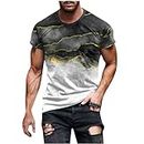 Men's Muscle Shirts 2024 Summer Crewneck Short Sleeve Tops Casual Slim Fit Tees Gradient Athletic Workout Shirt, Deals 3_black, XX-Large