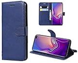 D-Kandy Vintage Executive Leather Flip Wallet Case Stand with Magnetic Closure & Card Holder Cover for Apple iPhone 6 Plus & 6S+ - Dark Blue