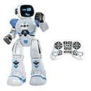 Xtrem Bots Robbie, robótica niños, Robot Con Sensor de Movimiento y Control Remoto programable. Juguete Robots Inteligente, Colour Blanco/Azul (XT380831)