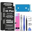 [4500mAh] Battery for iPhone 6S Plus, Conqto New Upgrade Ultra High Capacity 0 Cycle Battery Replacement for iPhone 6S Plus A1634,A1687,A1699 with Full Set Repair Tool Kit, Adhesive & Instructions