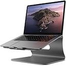 Bestand Aluminiumständer für Laptop und MacBook Desktop für Apple MacBook und alle Laptops Grau (patentiert)