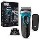 Braun Series 3 ProSkin 3080s Wet and Dry Electric Shaver for Men/Rechargeable Electric Razor, Blue